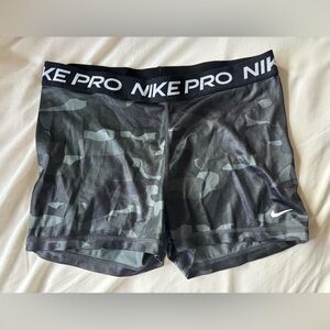 Nike Black & Gray Camo Pro Compression Shorts